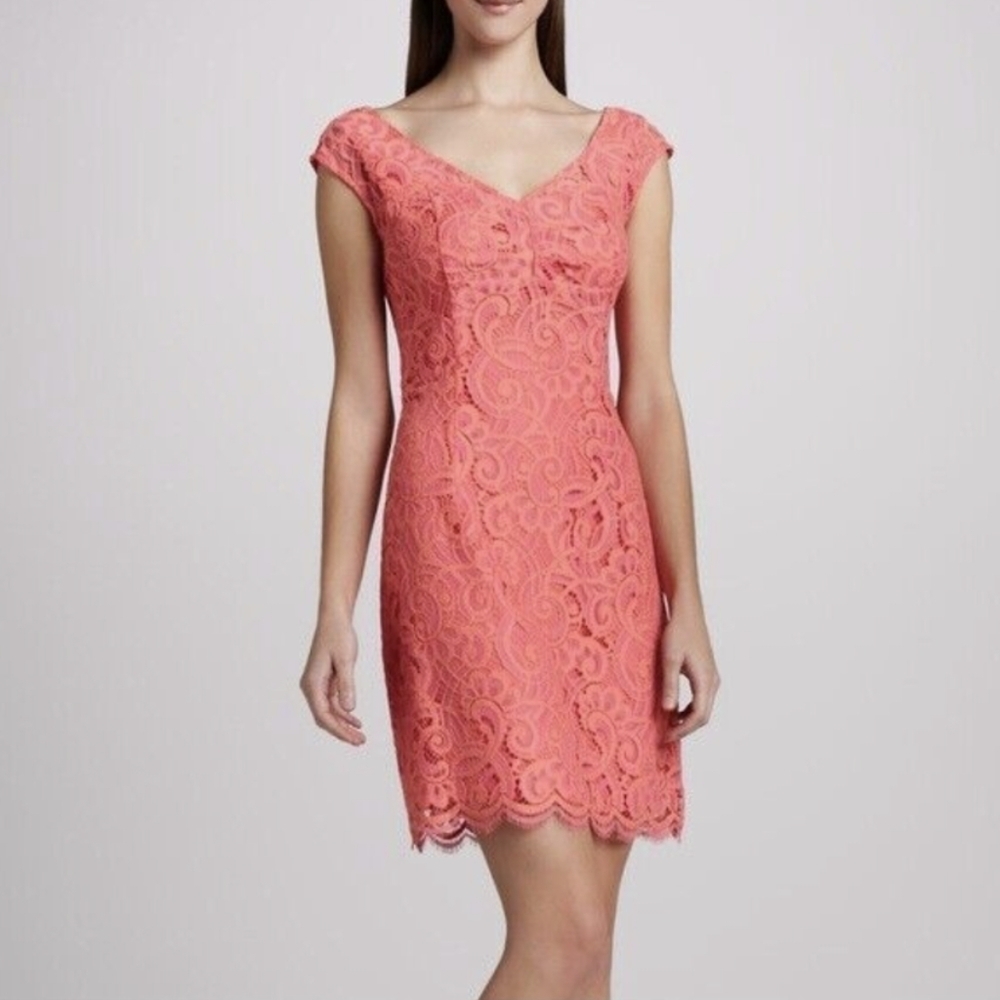 Lilly Pulitzer Mini Dress Sleeveless Rosaline Ginger About Face Two Tone Lace - Picture 13 of 13